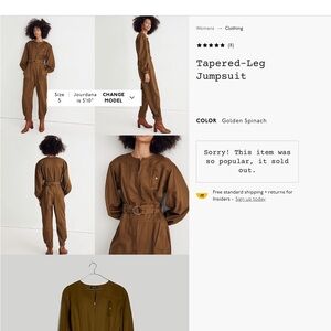 Madewell Tapered Leg Jumpsuit
